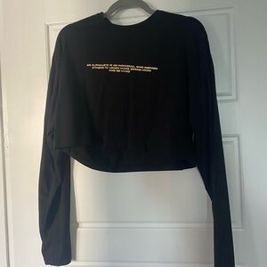 Alphalete Black Long Sleeve Crop Top